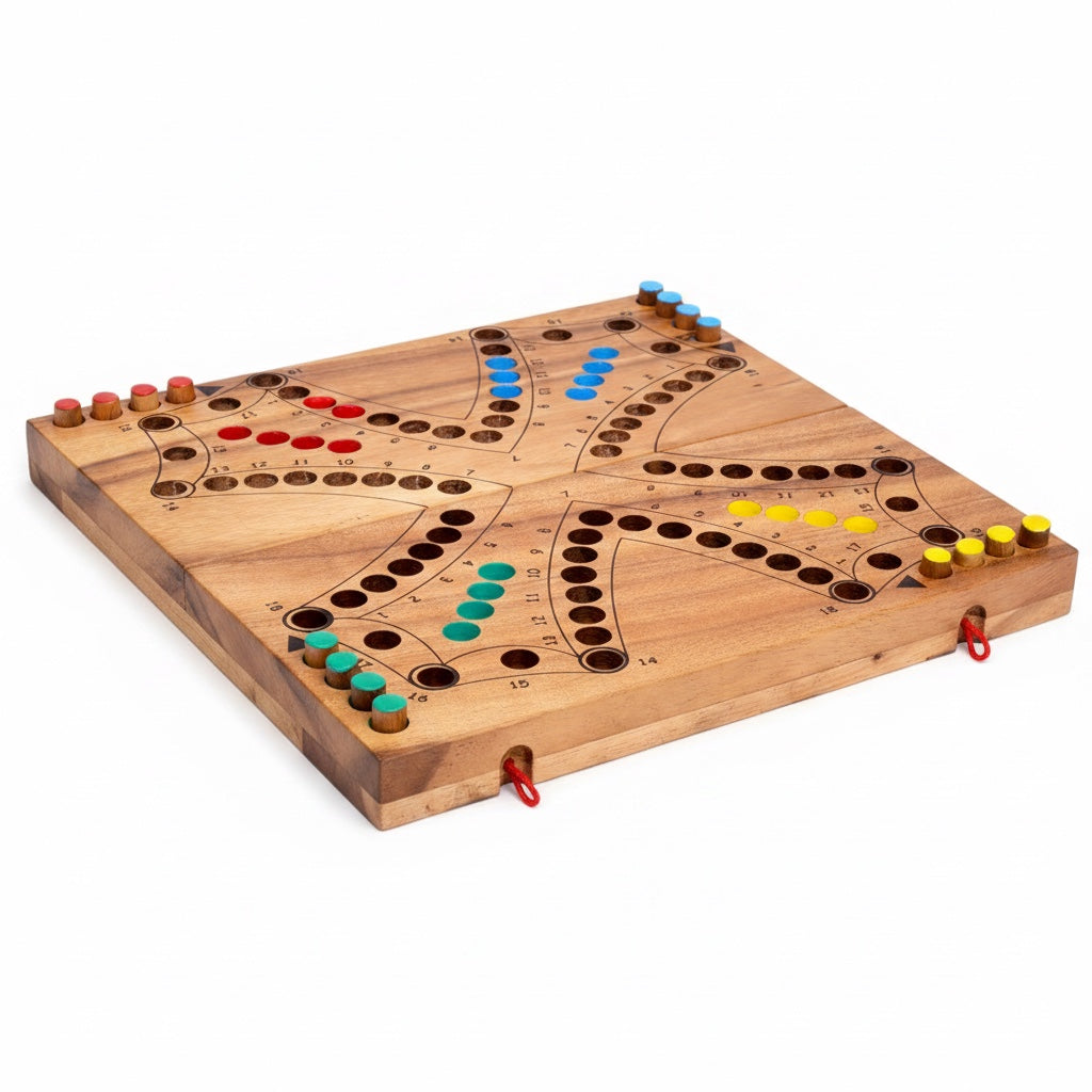 Tock Tock Game - Tac Spiel Brändi Dog Variante aus Holz
