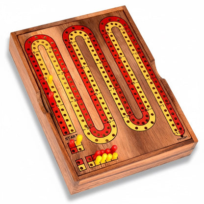Cribbage Spiel - Klassisches Kartenspiel mit Cribbage Brett aus Holz