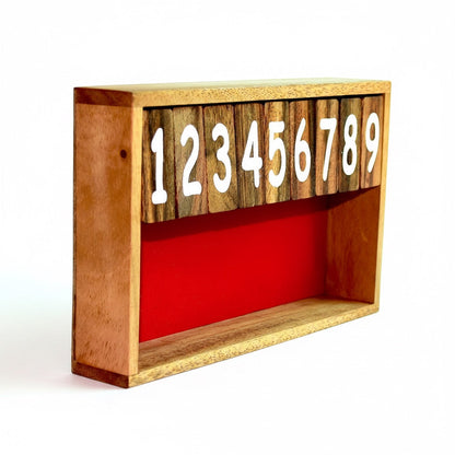 Klappenspiel - Shut the Box Würfelspiel aus Holz für 2 oder mehr Personen