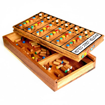 Master Logic Color Superhirn - Logik- und Strategiespiel aus Holz für 2 Personen