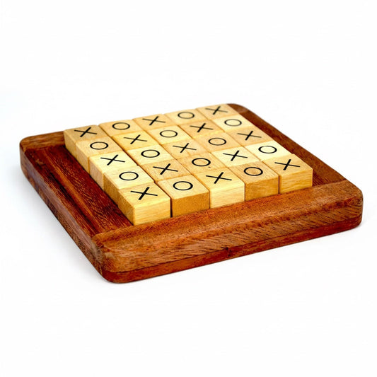 Cross Road Quixo - Tic Tac Toe Strategiespiel aus Holz für 2 Personen mit Memory-Variante
