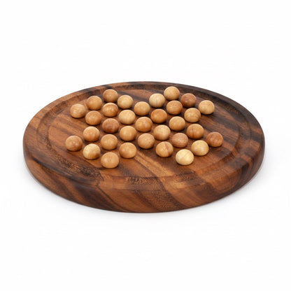 Steckhalma Solitaire - Solitär Brettspiel aus Holz für 1 Person
