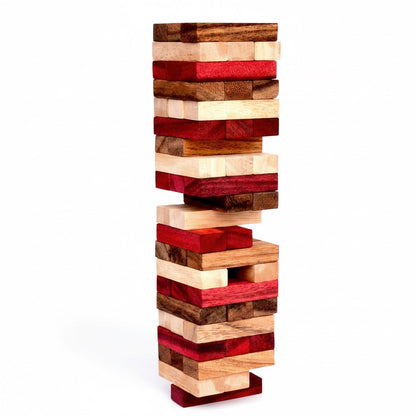 Wackelturm - Wobbly Tower Geschicklichkeitsspiel aus Holz für die ganze Familie
