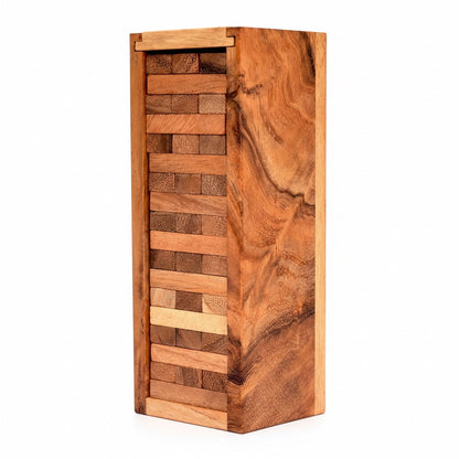 Wackelturm - Wobbly Tower Geschicklichkeitsspiel aus Holz für die ganze Familie
