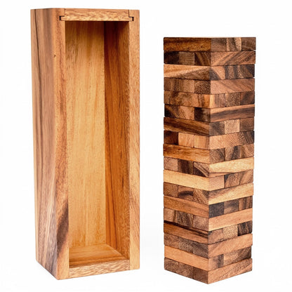 Wackelturm - Wobbly Tower Geschicklichkeitsspiel aus Holz für die ganze Familie