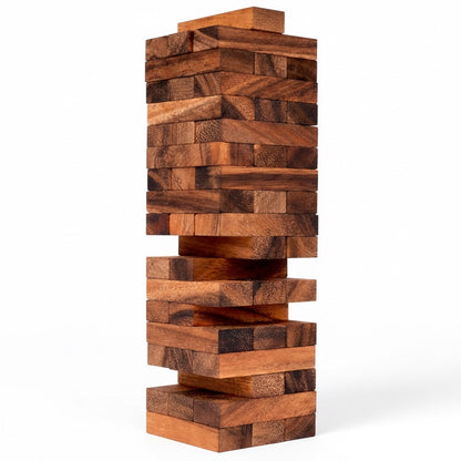Wackelturm - Wobbly Tower Geschicklichkeitsspiel aus Holz für die ganze Familie
