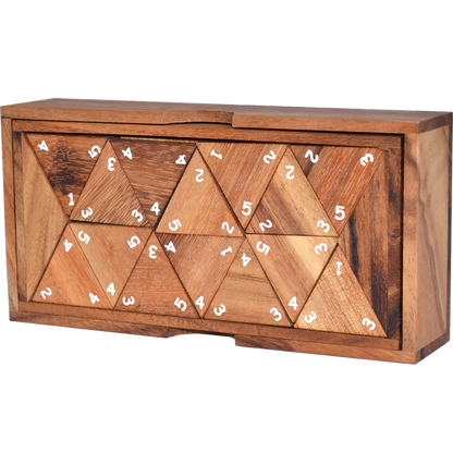 Tridomino - Triomino Legespiel aus Holz für 2 bis 4 Personen