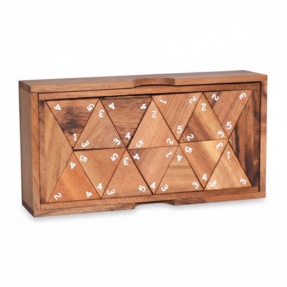 Tridomino - Triomino Legespiel aus Holz für 2 bis 4 Personen