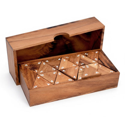 Tridomino - Triomino Legespiel aus Holz für 2 bis 4 Personen
