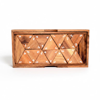 Tridomino - Triomino Legespiel aus Holz für 2 bis 4 Personen