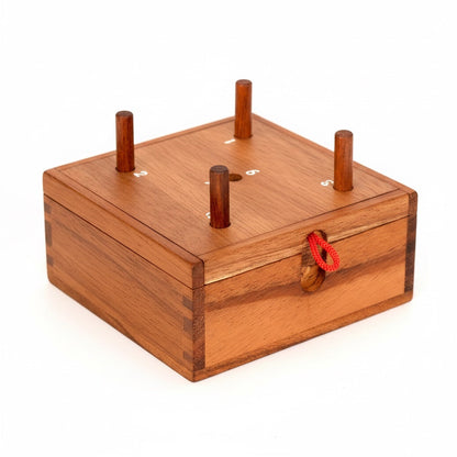 Pig Hole Kistenspiel Warum immer ich - 6 raus Würfelspiel aus Holz für mehrere Personen