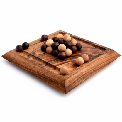 Pharao Last Ball Pyramide Xlarge - Strategiespiel aus Holz für 2 Personen mit Kugeln