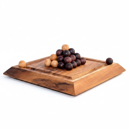 Pharao Last Ball Pyramide Xlarge - Strategiespiel aus Holz für 2 Personen mit Kugeln