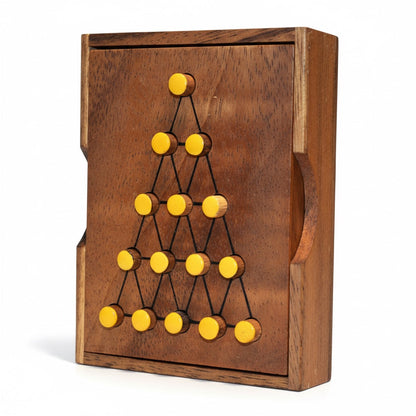 Last Fighter Box Large - Solitaire Strategiespiel aus Holz in Dreiecksform für 1 Person