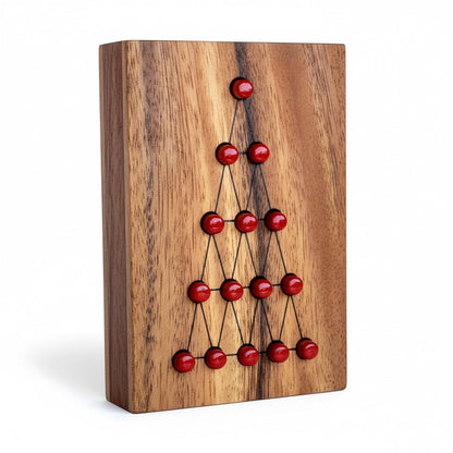 Last Fighter Box Large - Solitaire Strategiespiel aus Holz in Dreiecksform für 1 Person