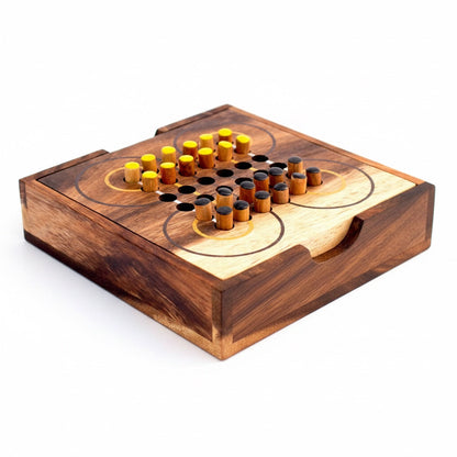 Surakarta Box - Indonesisches Strategiespiel aus Holz für 2 Personen