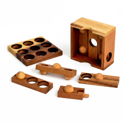 Easy Box Puzzle - Golf Game Holzpuzzle Denkspiel für 1 Person