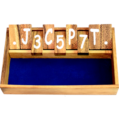 Klappenspiel bis 9 Small Blue - Shut the Box Würfelspiel aus Holz für 2 oder mehr Personen