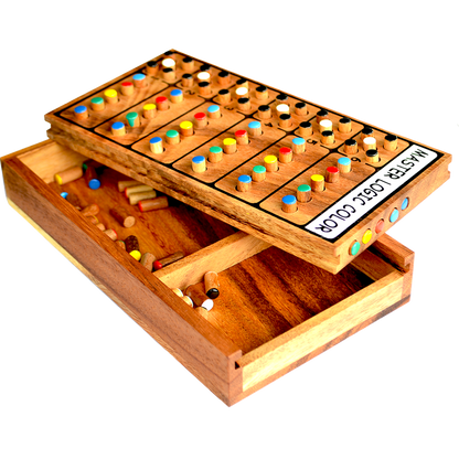 Master Logic Color Superhirn - Logik- und Strategiespiel aus Holz für 2 Personen