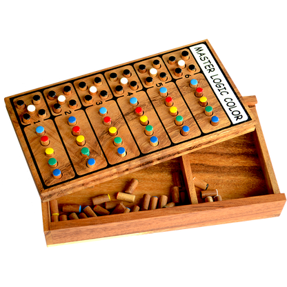 Master Logic Color Superhirn - Logik- und Strategiespiel aus Holz für 2 Personen