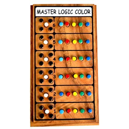 Master Logic Color Superhirn - Logik- und Strategiespiel aus Holz für 2 Personen